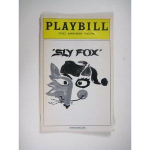 Playbill Sly Fox Playbill Barrymore Theatre June 2004 Richard Dreyfuss Eric Stol